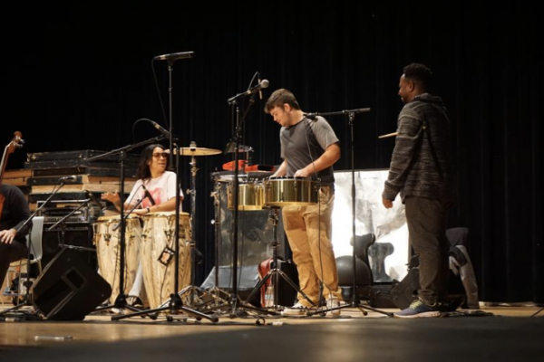 musicians on stage